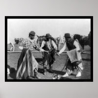 Gauchos in a Mock Sword Fight in Argentina 1895