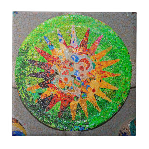 Gaudi Detail Green Tile