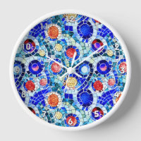 Gaudi Inspired Multicolor Mosaic Pattern