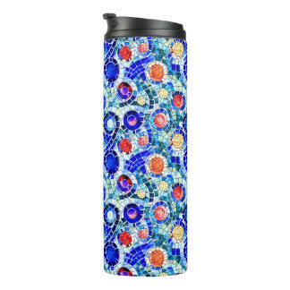 Gaudi Inspired Multicolor Mosaic Pattern Thermal T Thermal Tumbler