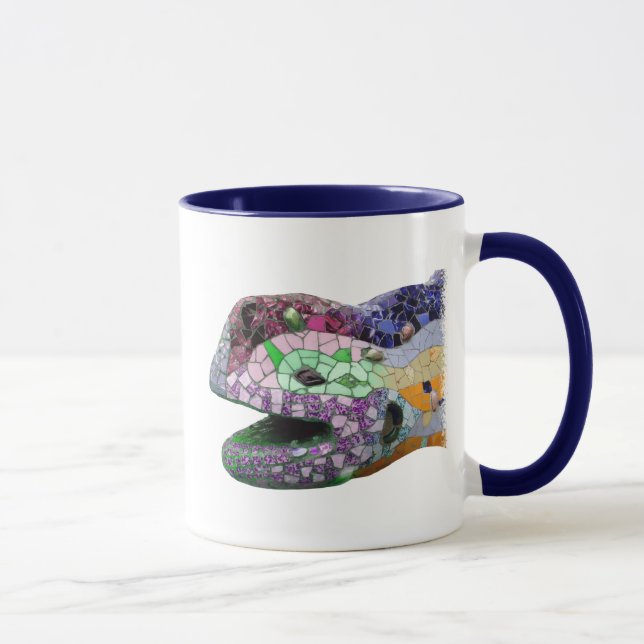 Gaudi Lizard Head Mosaics Mug (Right)