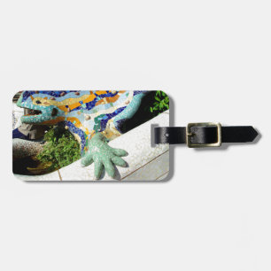 Gaudi Lizard Mosaics Luggage Tag