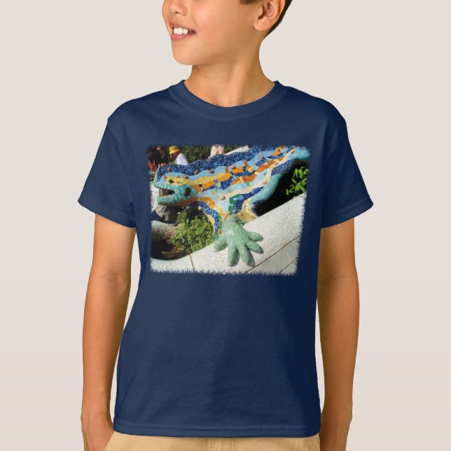 Gaudi Lizard Mosaics T-Shirt (Front)