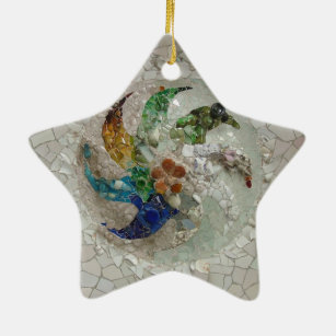 Gaudi Mosaic Ceramic Ornament