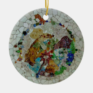 Gaudi Mosaic Ceramic Ornament