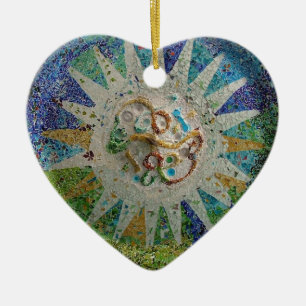 Gaudi Mosaic Ceramic Tree Decoration