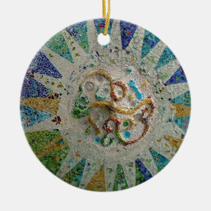 Gaudi Mosaic Ceramic Tree Decoration