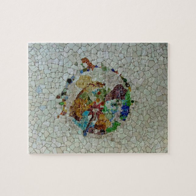 Gaudi Mosaic Flower Jigsaw Puzzle (Horizontal)