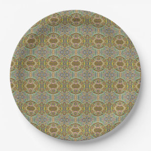 Gaudí Mosaic Inspired Pattern – Colourful Abstract Paper Plate