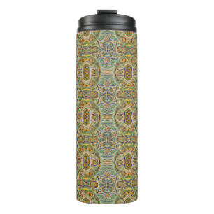 Gaudí Mosaic Inspired Pattern – Colourful Abstract Thermal Tumbler