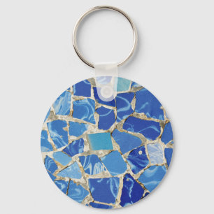 Gaudi Mosaics With an Oil Touch Key Ring