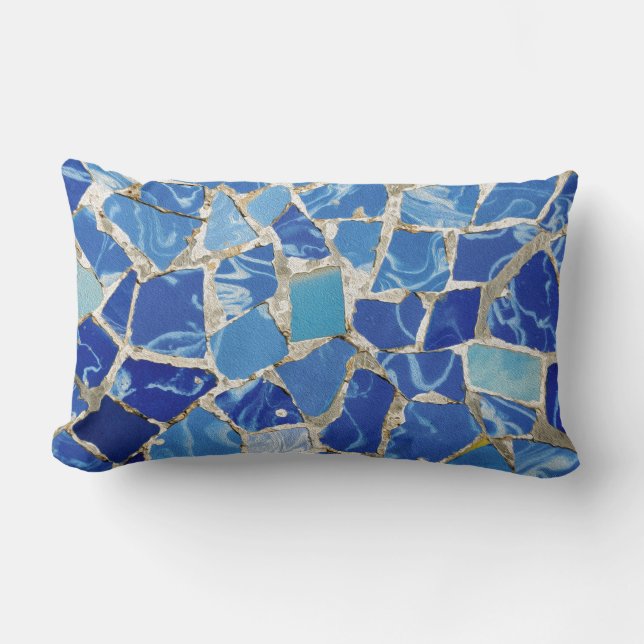 Gaudi Mosaics With an Oil Touch Lumbar Cushion (Front)