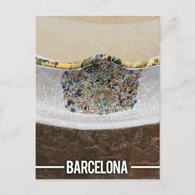 Gaudi Park Guell, Barcelona Spain Postcard (Front)