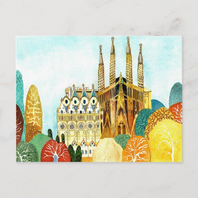 Gaudi' s Barcelona. Postcard (Front)