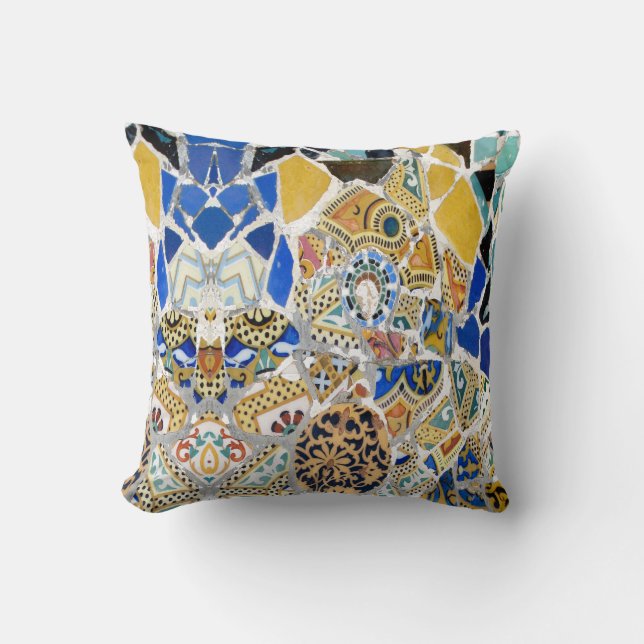 Gaudi Yellow Tiles - Mirror Cushion (Front)