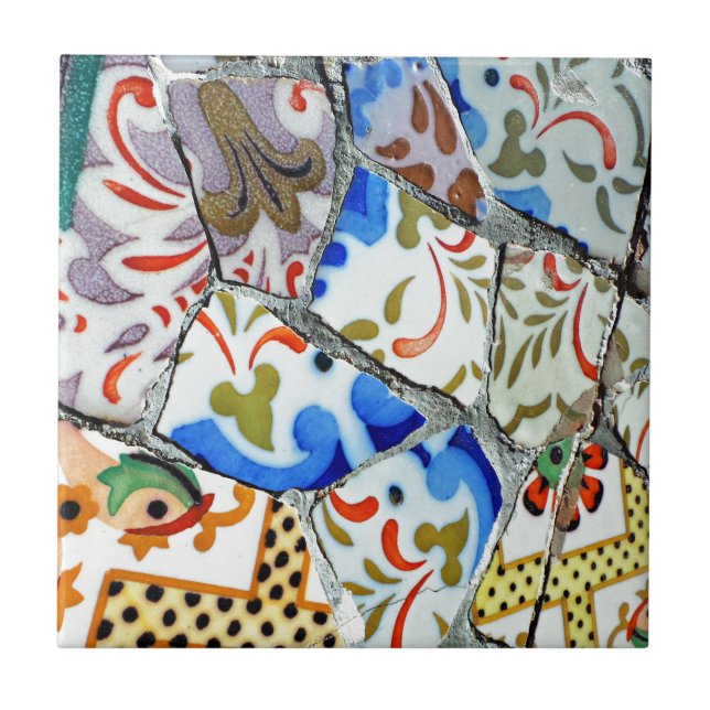 Gaudi's Park Guell Mosaic Tiles (Front)