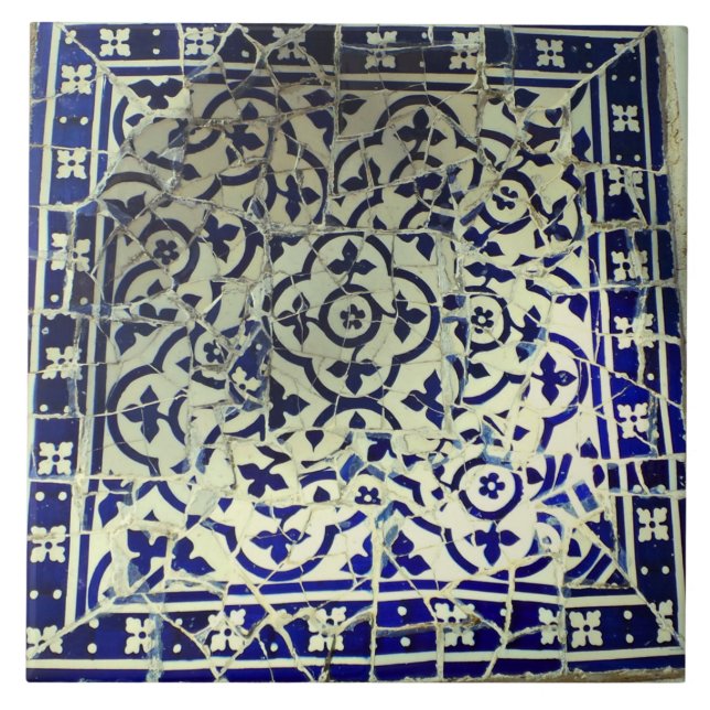 Gaudi's Park Guell Mosaic Tiles Barcelona (Front)