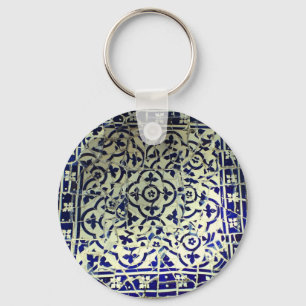 Gaudi's Park Guell Mosaic Tiles Barcelona Key Ring