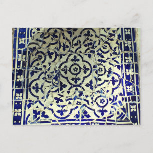 Gaudi's Park Guell Mosaic Tiles Barcelona Postcard