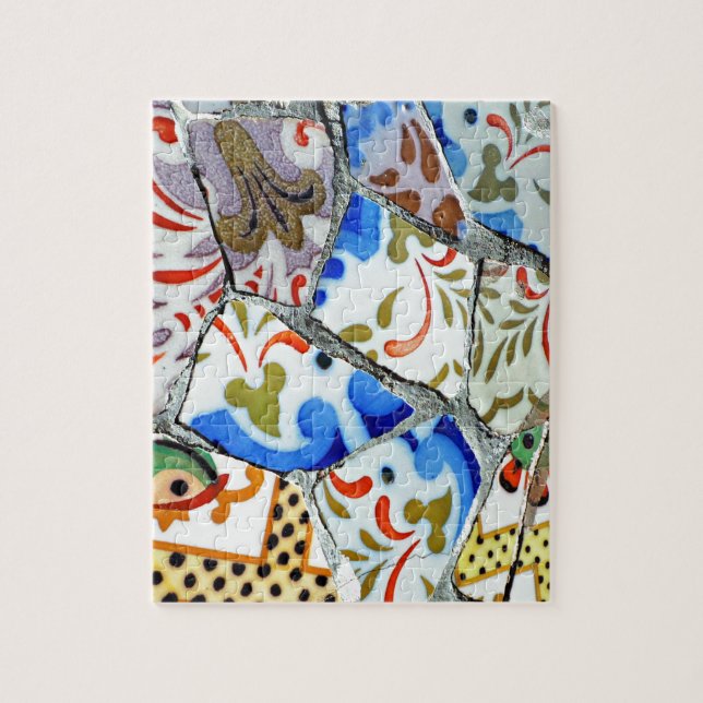 Gaudi's Park Guell Mosaic Tiles Jigsaw Puzzle (Vertical)
