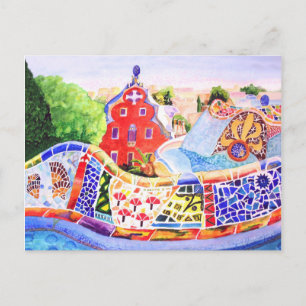 Gaudi's Park. Postcard