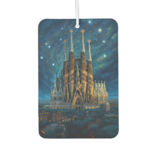 Gaudi's Starry Dream Barcelona Sagrada Familia Car Air Freshener