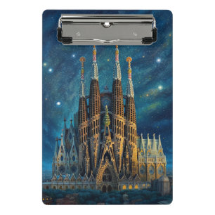 Gaudi's Starry Dream Barcelona Sagrada Familia Mini Clipboard