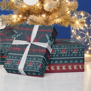 Gaudy Ugly Christmas Sweater Design Wrapping Paper