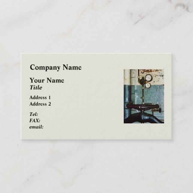 Gauges in machine Shop Business Card (Front)