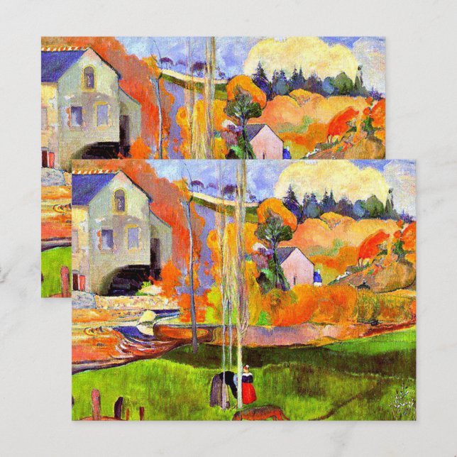 Gauguin - A Breton Landscape-David's Mill, Postcard (Front/Back)