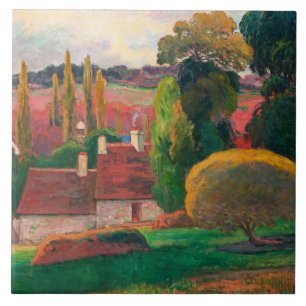 Gauguin - A Farm in Brittany Ceramic Tile