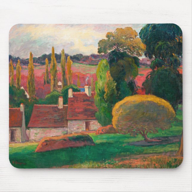 Gauguin - A Farm in Brittany Mouse Pad (Front)