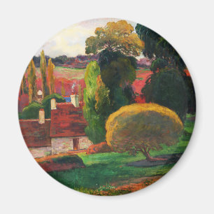 Gauguin A Farm in Brittany Vintage Landscape Art Magnet