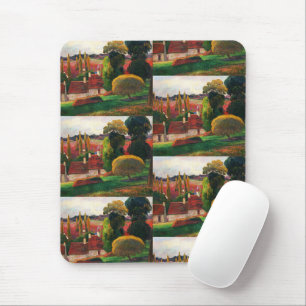 Gauguin A Farm in Brittany Vintage Landscape Art Mouse Pad