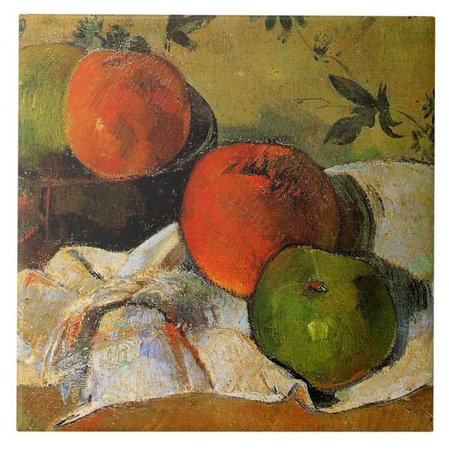 Gauguin - Apples and Bowl painting Ceramic Tile (Front)