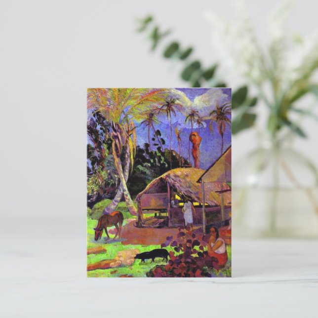 Gauguin - Black Pigs Postcard (Standing Front)