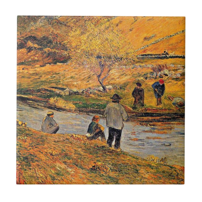 Gauguin - Breton Fisherman Ceramic Tile (Front)