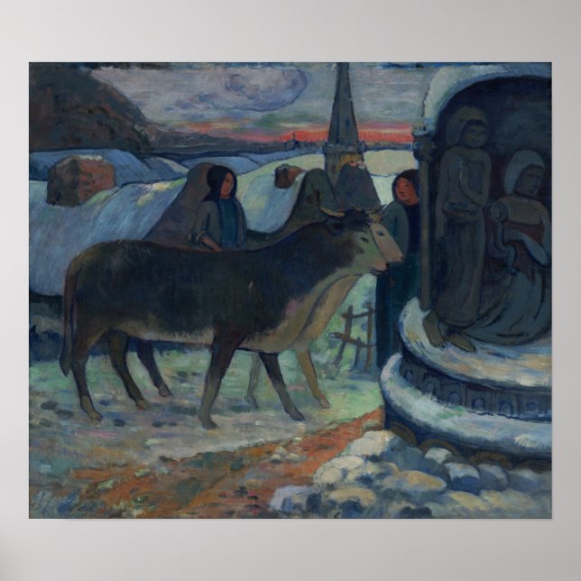Gauguin - Christmas Night (The Blessing Of The Oxe Poster (Front)