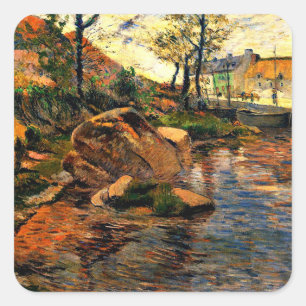 Gauguin - Cove Opposite Pont-Aven Harbour, Square Sticker