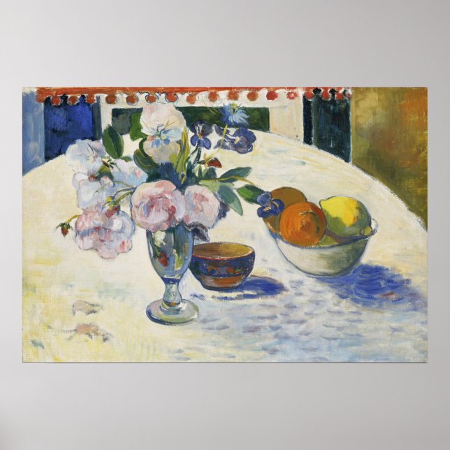 Gauguin - Flowers & Bowl Of Fruit On A Table 1894 Poster (Front)