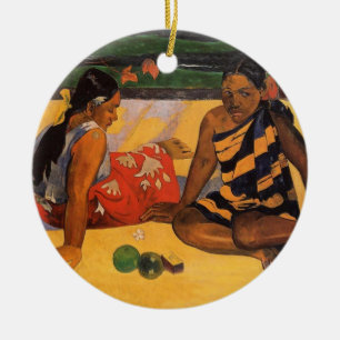 Gauguin French Polynesia Tahiti Women Ceramic Ornament