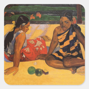 Gauguin French Polynesia Tahiti Women Painting Square Sticker