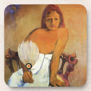 Gauguin Girl With A Fan Coasters