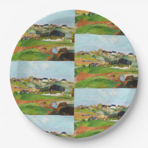 Gauguin Landscape at Le Pouldu Vintage Art Print Paper Plate