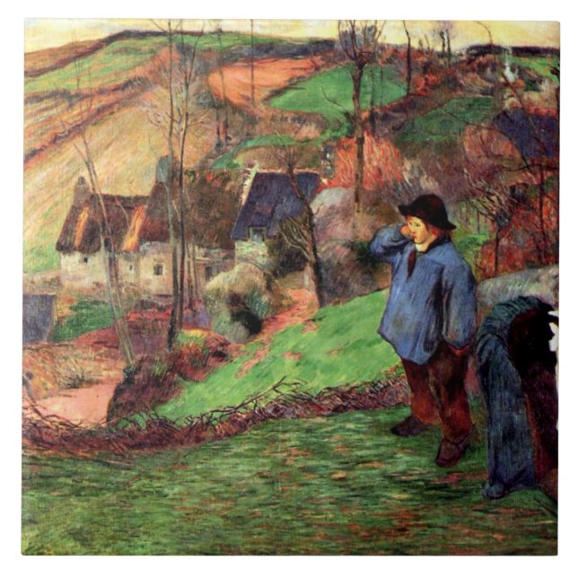 Gauguin - Landscape of Brittany Ceramic Tile (Front)