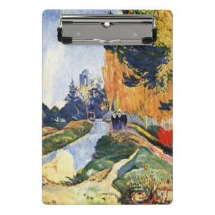 Gauguin Les Alyscamps,Tree Path Church Landscape Mini Clipboard