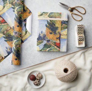 Gauguin Les Alyscamps Vintage Autumn Art Print Wrapping Paper