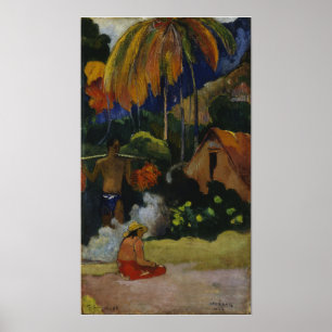 Gauguin - Mahana Maa (Landscape In Tahiti) 1892 Poster