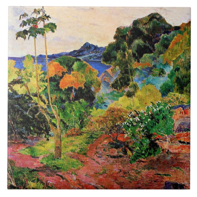Gauguin - Martinique Landscape Ceramic Tile (Front)