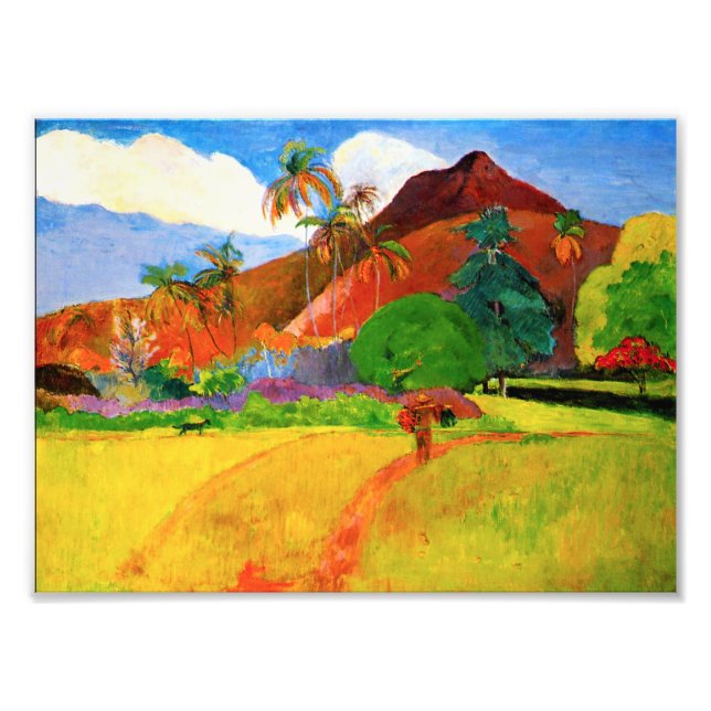 Gauguin Mountains in Tahiti Photo Print (Front)